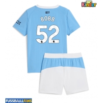 Manchester City Oscar Bobb #52 Heimtrikotsatz Kinder 2025-26 Kurzarm (+ Kurze Hosen)